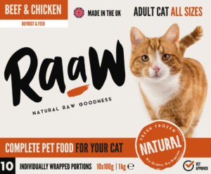 Raaw Beef and Chicken Cat Food